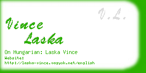 vince laska business card